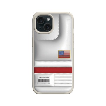 iPhone 15 SolidX 貝殼灰 - NASA - NASA Space Food Bag - US Flag