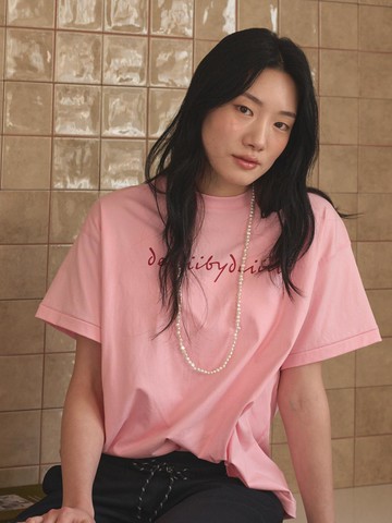 Basic Logo Half Sleeve T-shirt [Pink]