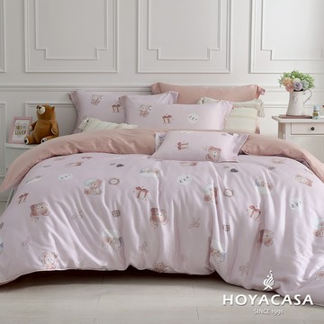 HOYACASA 60支銀纖維抗菌天絲兩用被床包組｜甜夢熊熊｜(單人/雙人/加大)