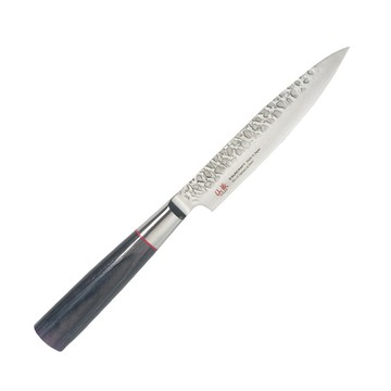 SUNCRAFT 川嶋 仙藏 水果刀 鎚紋 SZ-02  銀色 + 黑色  120mm  1個