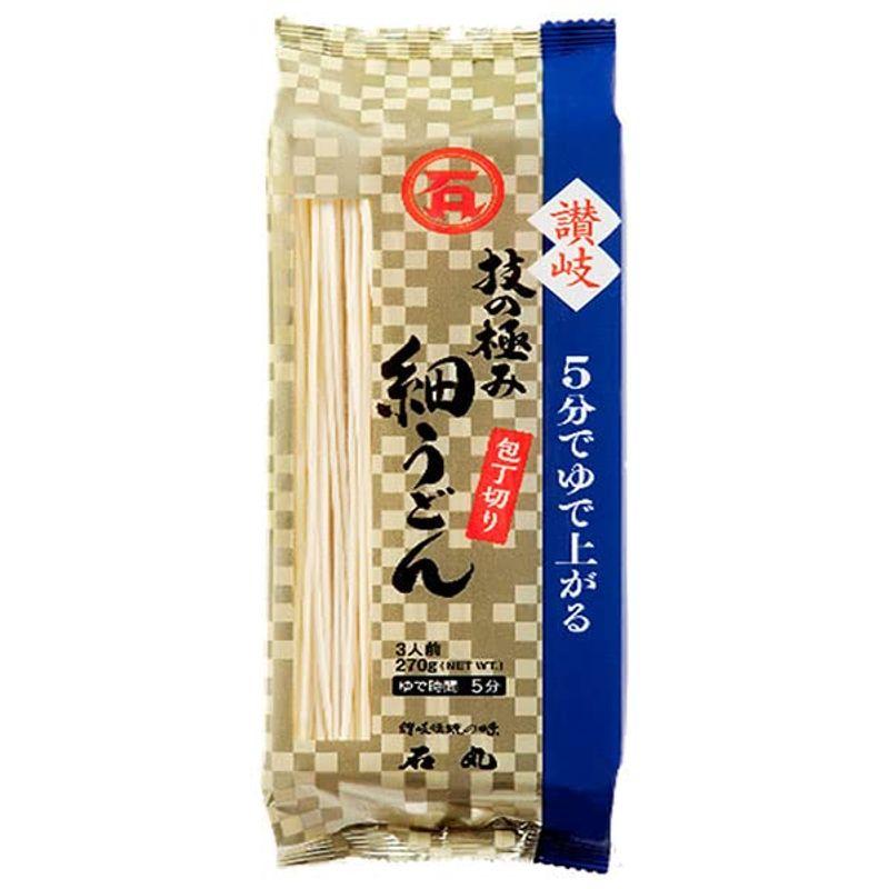 石丸製麺 技の極み 讃岐細うどん 包丁切り 270g×12袋入×(2ケース)