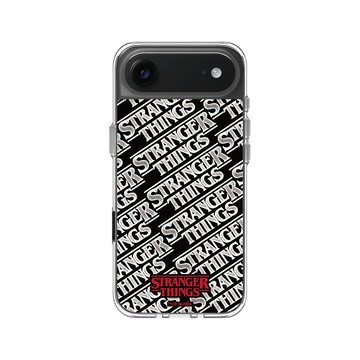 iPhone Air Clear Case（相機按鈕） 透明 - Stranger Things - 黑白 LOGO 款
