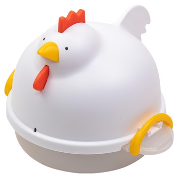 AKEBONO 曙產業 公雞造型微波煮蛋器 4顆用  1個  白色