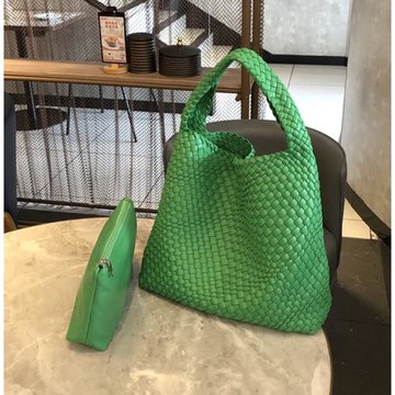 小眾設計手工編織包百搭子母包單肩包2024新款大容量托特包女