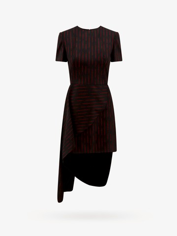Wool dress with striped motif - ALEXANDER MCQUEEN - gender_Woman