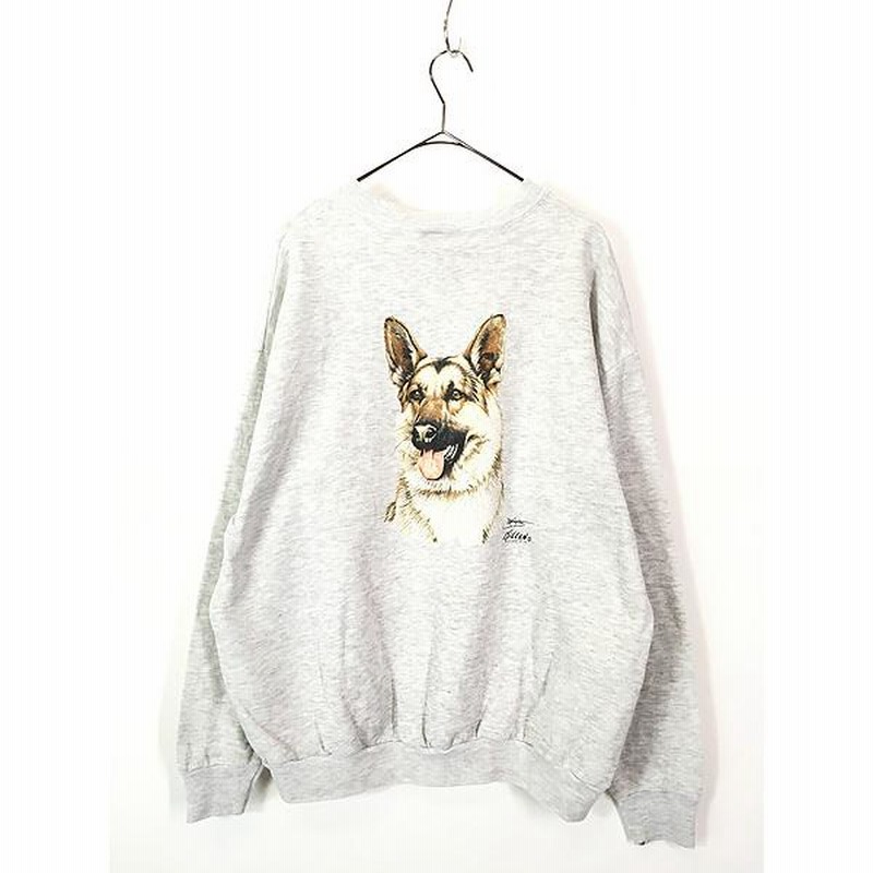 古着 90s USA製 Teletrend レアパターン!! 犬 両面 アニマル