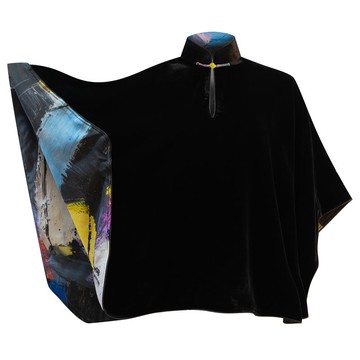 【百衲衣】香港藝術館IP聯乘經典黑色絲絨斗篷|國潮港風新中式