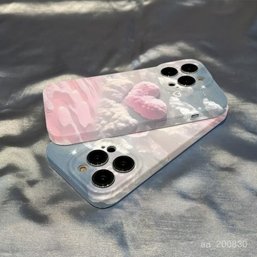 ✨限時下殺✨菲林愛心雲朵適用蘋果16/15promax手機殻iPhone14/8plus/12硬殻11