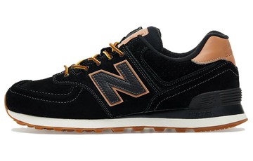 NEW BALANCE 574 SHOES BLACK LIGHT KHAKI