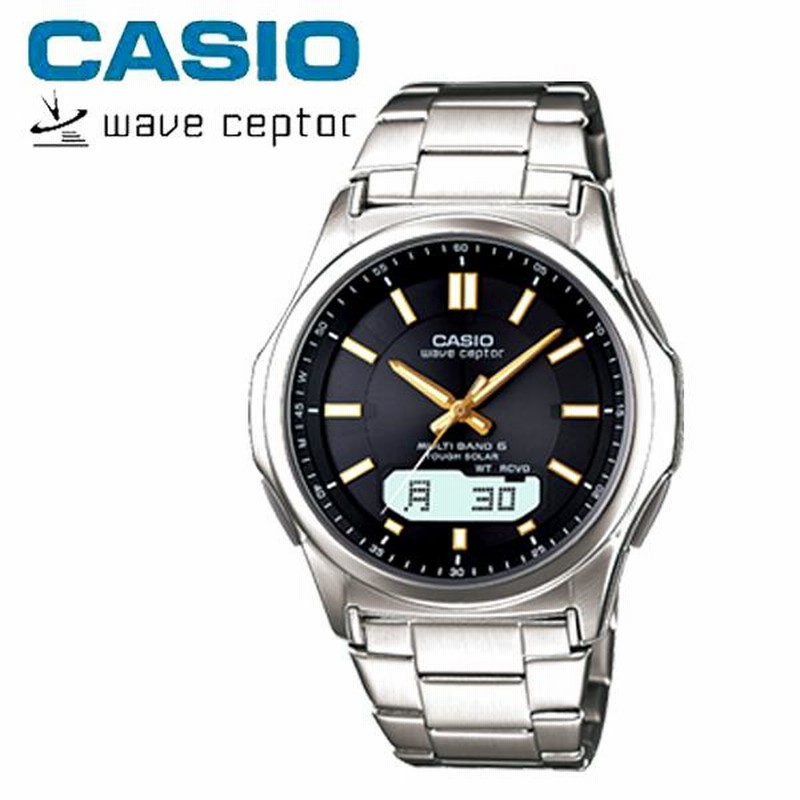 CASIO Wave Ceptorマルチバンド6タフソーラー電波時計[ブラック/通販