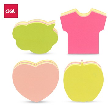 得力 創意便利貼 彩色可愛隨手貼  卡通標籤貼 圖案隨機