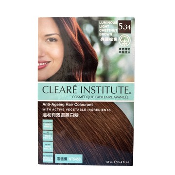 CLEARE INSTITUTE  可麗兒植萃染髮劑5.34亮淺棕色
