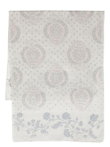 Giorgio Armani - mix-print organic silk scarf - women - Organic Silk - One Size - Grey