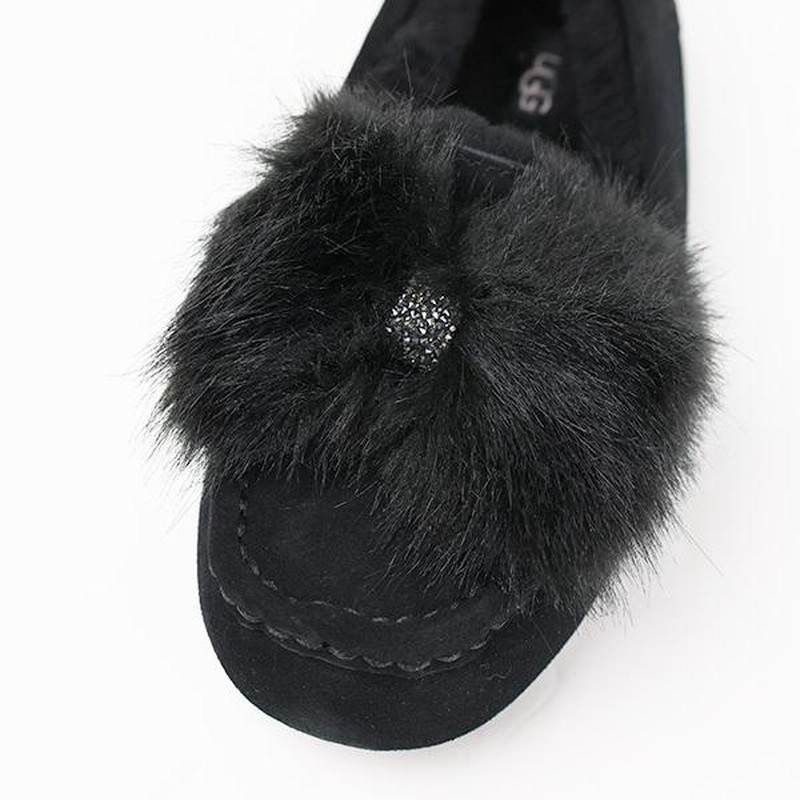 UGG アグ Ansley Puff Bow 1103858 アンスレー スエード ファー リボン 