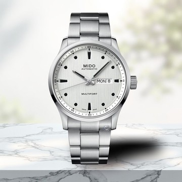 MIDO 美度錶 Multifort 先鋒系列 機械錶 白色 手錶-42mm M0384301103100