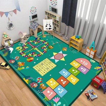 跳房子地墊兒童小豬佩奇臥室非爬爬墊飛行棋游戲客廳現代家用打理