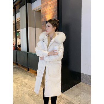 羽絨棉服2025女中長款韓版寬松加厚冬季棉衣外套大毛領女式夾克