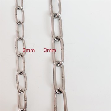 起04不銹鋼3h重鏈條晾衣繩鏈手拉葫蘆鏈吊燈鏈秋千欄桿鏈鐵環鏈