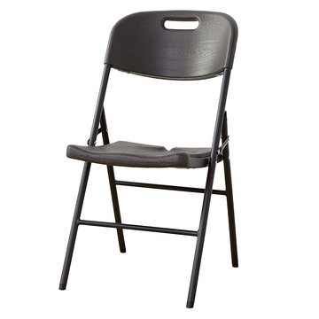 AMOS 木紋塑膠折疊椅 灰木紋 YAN056  灰色  1個