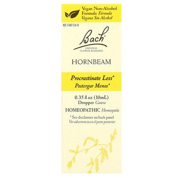 Bach, 原花調理，角樹，0.35 液量盎司（10 毫升）