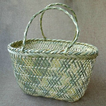 竹制品竹編手工家用小竹籃竹編籃 農家竹子制品竹筐竹籃子手提籃