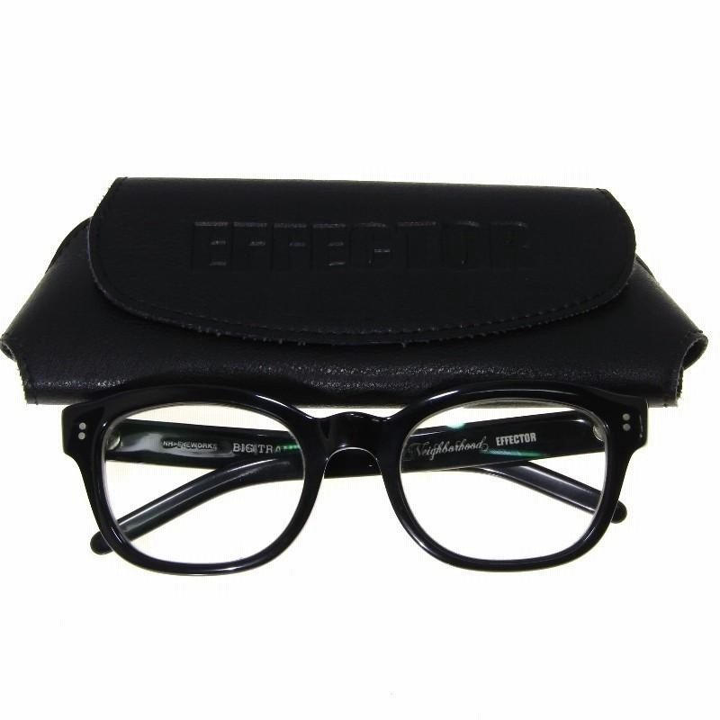 EFFECTOR × NEIGHBORHOOD エフェクター メガネフレーム BIG TRAMP ネイバーフッド ビッグトランプ ブラック 度入り 眼鏡  サングラス 中古 50007682 | LINEブランドカタログ