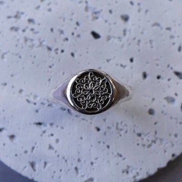 【印章戒指】銀925戒指 可電鍍 【訂製生產】S-062