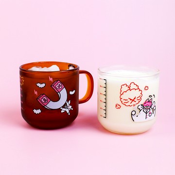 好玻 GOODGLAS 寫情書的人聯名變色單層玻璃杯 - 緣分吸引力