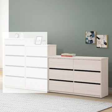 MUNA家居   麥卡羅白榆木4尺六斗櫃/733    121X40.5X80.7cm