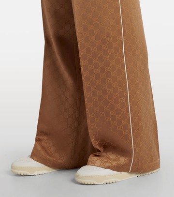 Gucci GG jacquard satin wide-leg pants