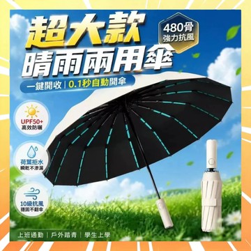 【480骨超抗颱】抗颱風雨傘 480骨雨傘 抗風雨傘 摺疊傘 全自動晴雨兩用傘 晴雨兩用傘 自動雨傘 加大雨傘 0716