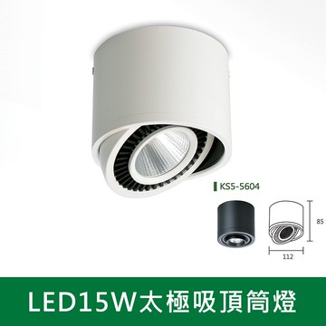 15W太極吸頂筒燈 B38-KS5-5604