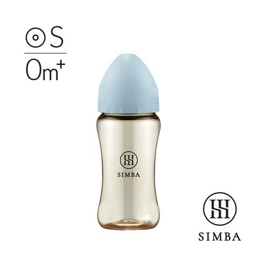 Simba 小獅王辛巴 - 蘊蜜鉑金PPSU寬口防脹氣奶瓶-新生適用-晨藍-270ml