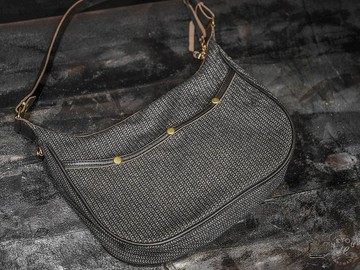 Easy Hobo Bag 隨身包 - 糸紋炭黑