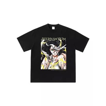 夢話研究所2024新款進擊的巨人艾倫動漫短袖重磅純棉休閑潮T恤男