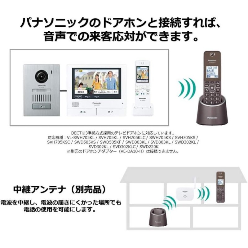 電話機 子機2台 パナソニック VE-GDS15DL-W 設定済みなのですぐに使え