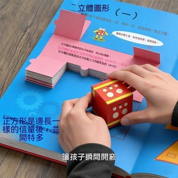 🌟熱銷殿堂+年度最佳🎖️好玩的數學啓蒙互動機關書 幼小銜接湊十法國小平面立體圖形認識 6G2T