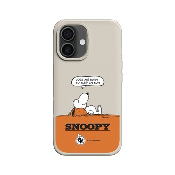 iPhone 16 SolidX 貝殼灰 - 史努比 Snoopy 75th Anniversary - 75週年-休息一下