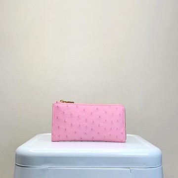 【M2nd】律米耶鴕鳥皮輕薄迷你長夾(粉-T65A)