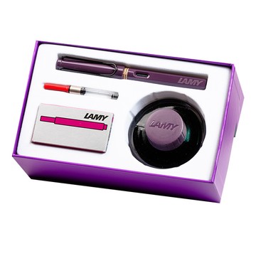 LAMY SAFARI 狩獵者系列 限量20周年紀念款 鋼筆墨水禮盒 黑莓紫羅蘭