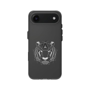 iPhone Air Clear (相機按鈕) 酷墨灰 - Animal Silhouette / 動物剪影 - 幾何-動物系列/虎