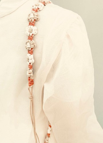 一長串小花-可調式背繩/編織手機掛繩/背帶