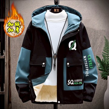 男士外套2021新款秋季韓版休閑潮流秋冬工裝上衣潮牌加絨加厚夾克
