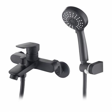 【BOSS】米蘭系列 沐浴龍頭 搭配三段式蓮蓬頭 消光黑((Z210066MB)