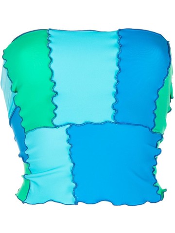 sherris - colour-block bandeau top - women - Nylon/Spandex/Elastane - XS - Blue