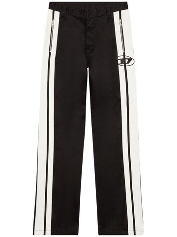 Diesel - P-Beck stripe-detail track pants - men - Polyester/Cotton - 48 - Black