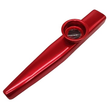 kazoo 鴨子笛 經典金屬卡祖笛 紙筒包裝  紅色  1支