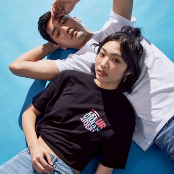 Lee 女款 左胸藝術字體 寬鬆版 短袖T恤 | Urban Riders