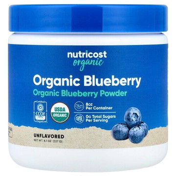 Nutricost, 有機藍莓粉，原味，8.1 盎司（227 克）