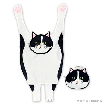 日本丸真 Wonderful piece 趣味收納環保袋 發呆賓士貓_廠商直送
